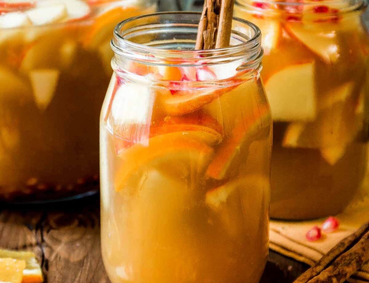 Apple Cider Autumn Sangria top view