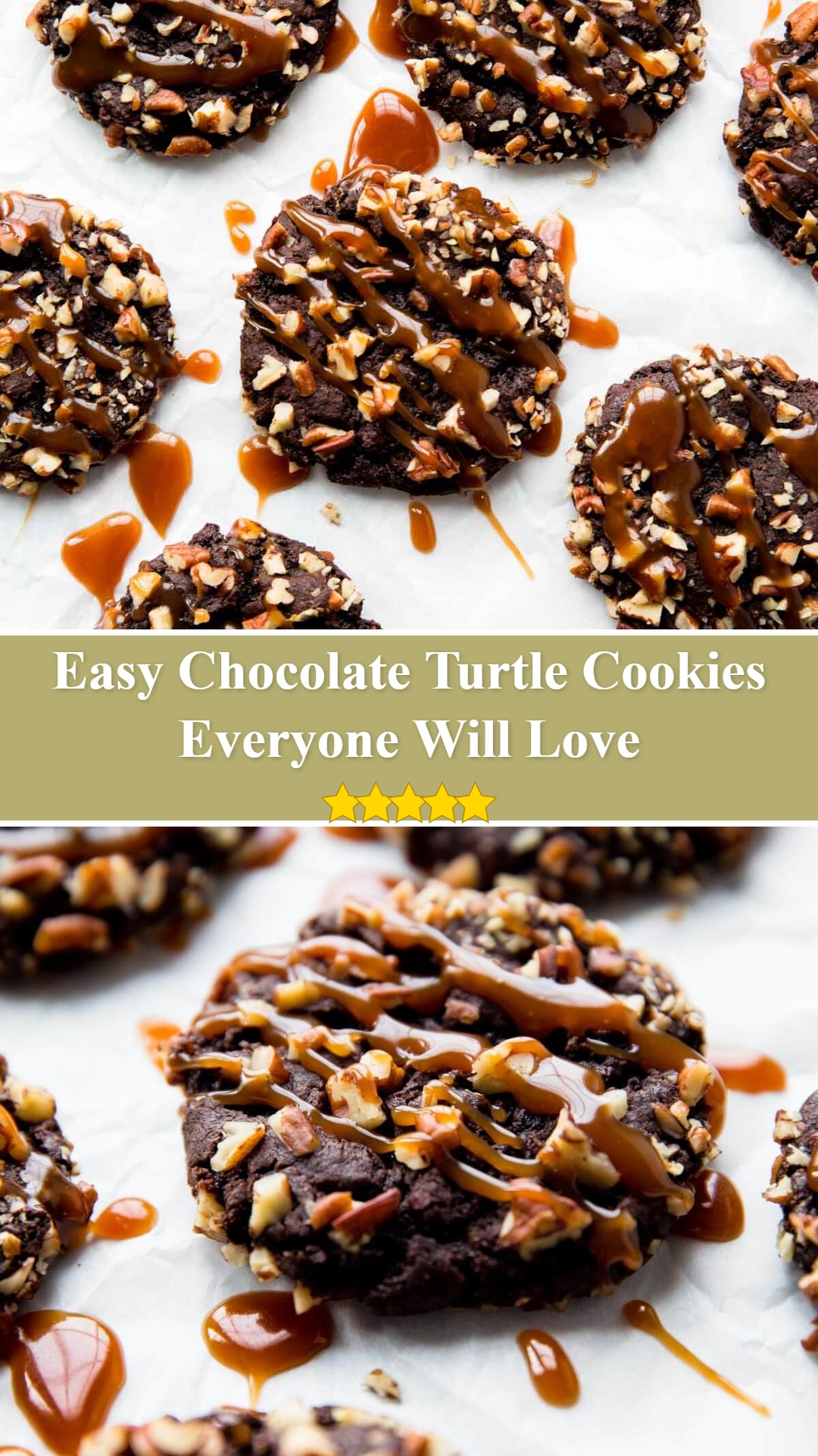 Chocolate Turtle Cookies