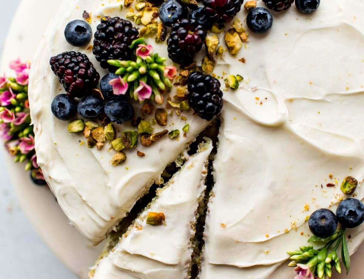 Pistachio Cake suggested serving